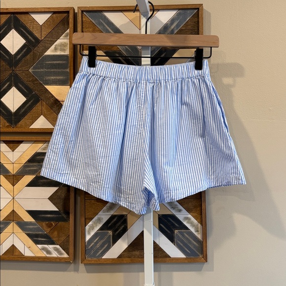PARKE Blue + White Striped Boxer Shorts size XS - Picture 2 of 5